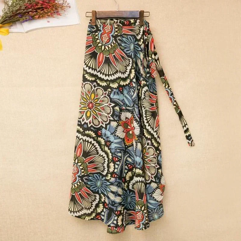 Sarong Pareo Wrap - Women Floral Print Chiffon Skirt Beach