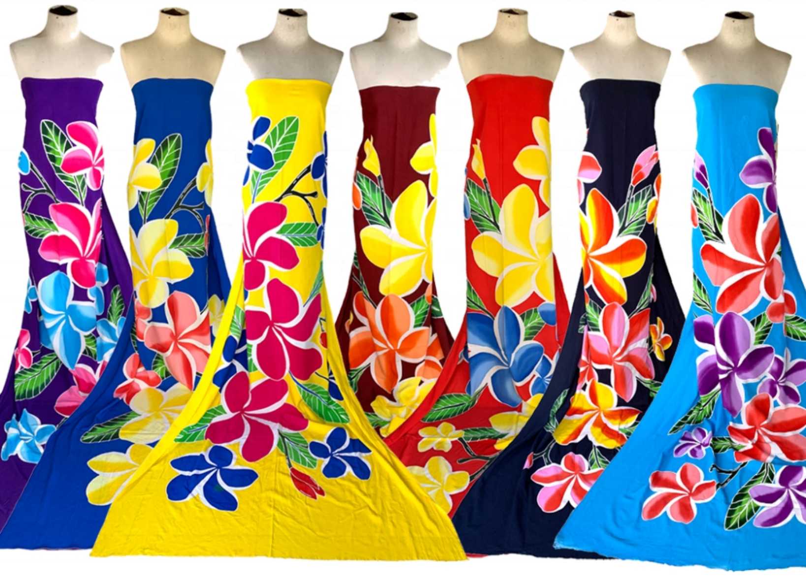 Sarong Pareo Wrap - Hawaiian 100%Rayon rayon Plumeria Sarong Design