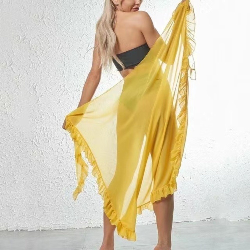 Wrap Scarf Ruffle Design Saron - Sarong Pareo Wrap recension och pris