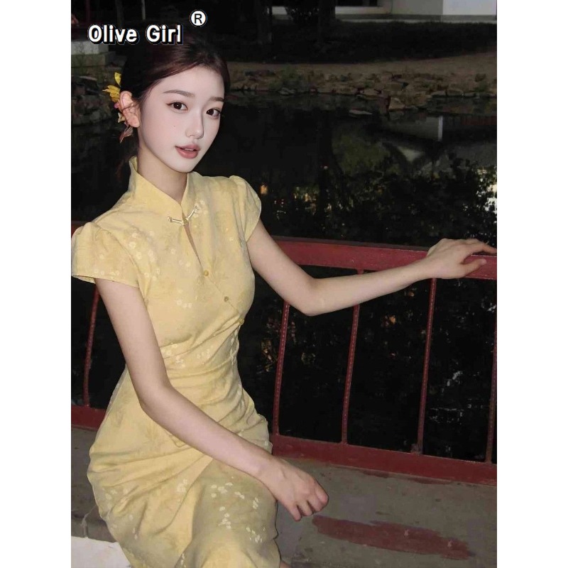 Improved Cheongsam Dress Qipao - Summer Clothing Young Women recension och pris