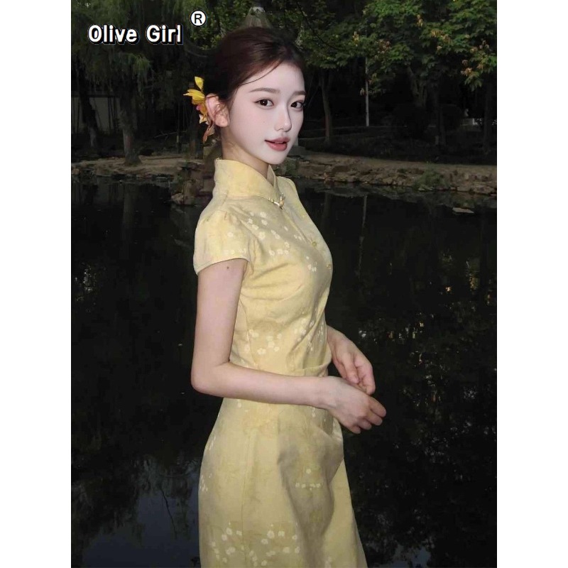 Improved Cheongsam Dress Qipao - Summer Clothing Young Women recension och pris
