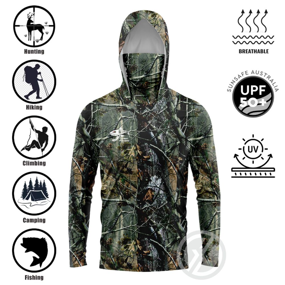 UPF50+ Hooded Fishing Shirt Bu - Summer Outdoor Clothing recension och pris