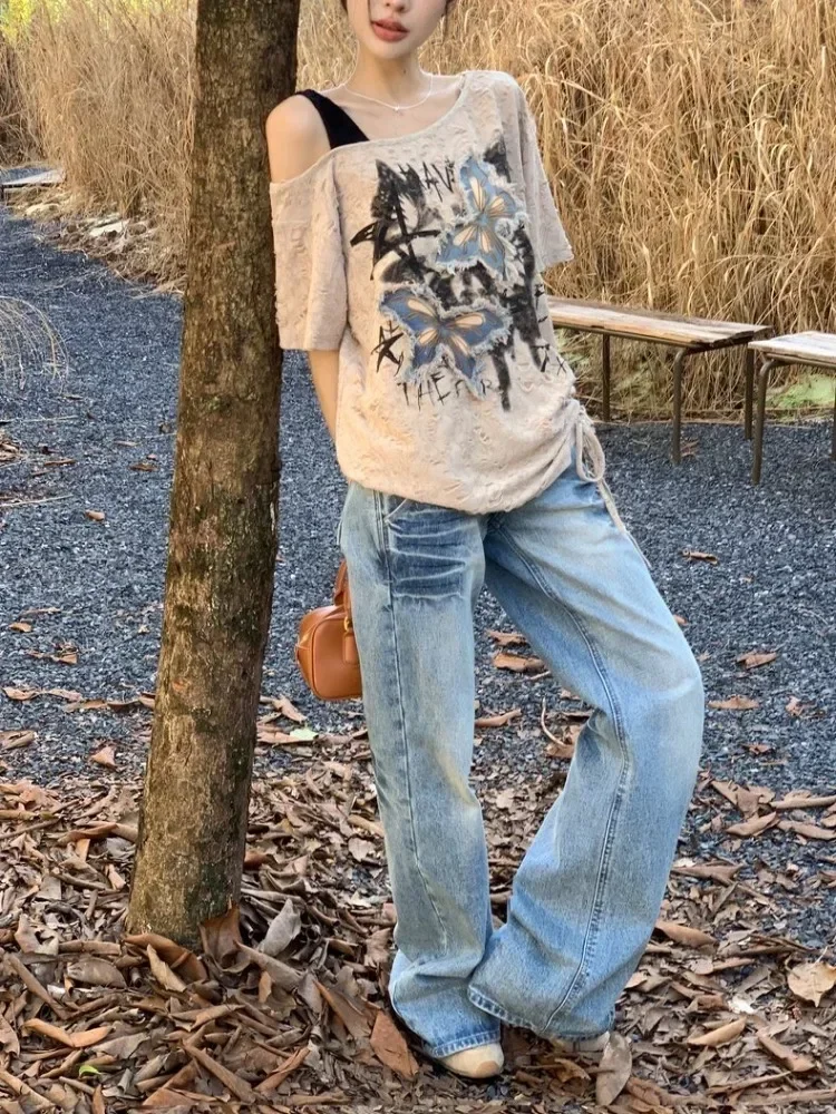 HOUZHOU Vintage Graphic T-shir - Summer Grunge Clothing recension och pris