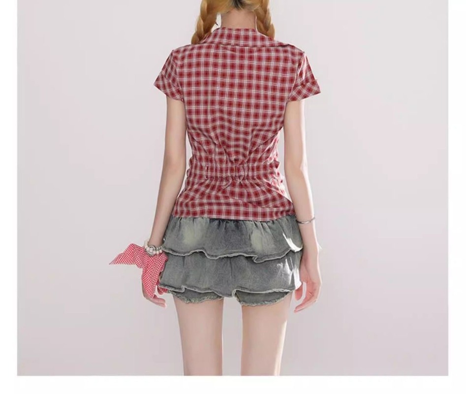 Harajuku Vintage Gothic Plaid  - Summer Grunge Clothing recension och pris
