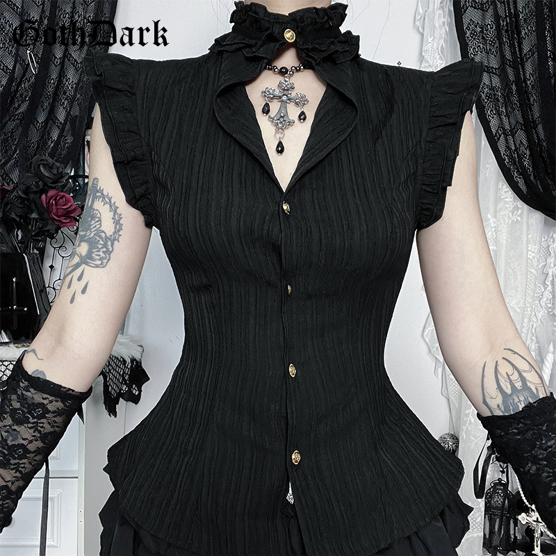 Goth Dark 90s Grunge Single Br - Summer Grunge Clothing recension och pris
