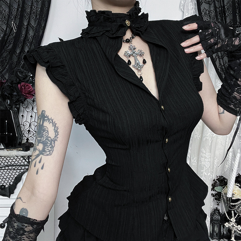 Goth Dark 90s Grunge Single Br - Summer Grunge Clothing recension och pris
