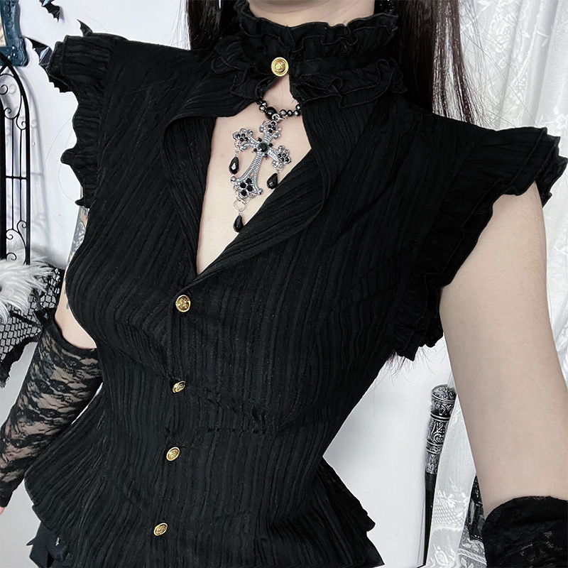 Goth Dark 90s Grunge Single Br - Summer Grunge Clothing recension och pris