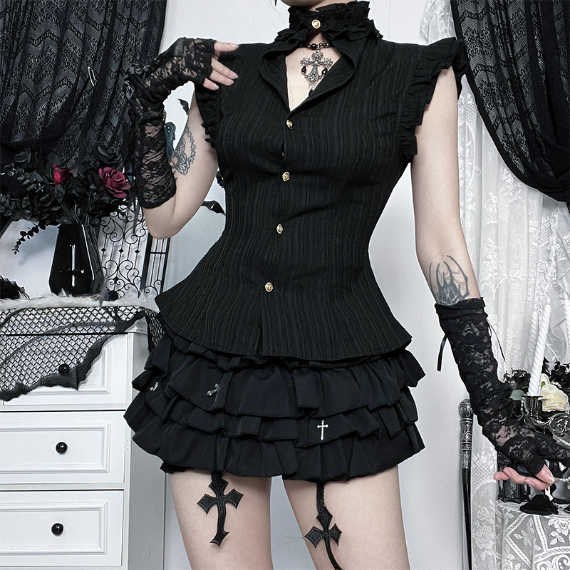 Goth Dark 90s Grunge Single Br - Summer Grunge Clothing recension och pris