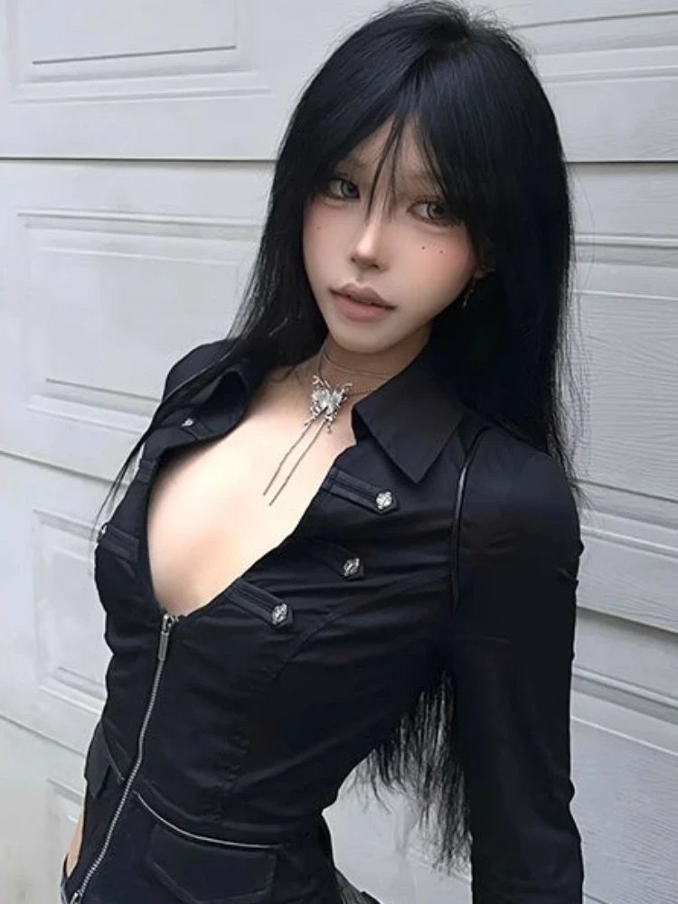 Y2k Aesthetic Women Sexy Blous - Summer Grunge Clothing recension och pris