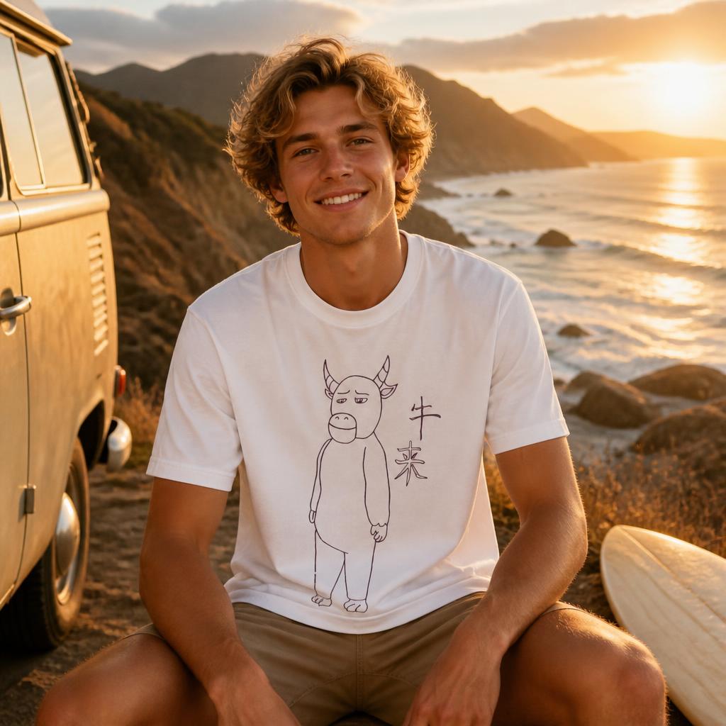 Niu Lai Drawing Men T Shirt 10 - Summer Clothing Drawing recension och pris