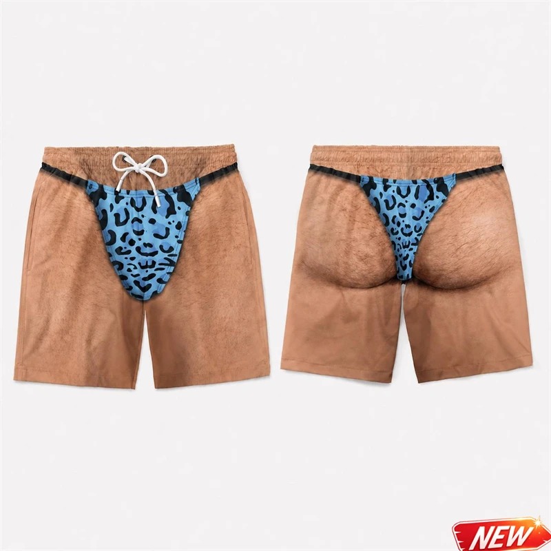 Funny Men 3D Print Leopard Pri - Board Short Surf recension och pris