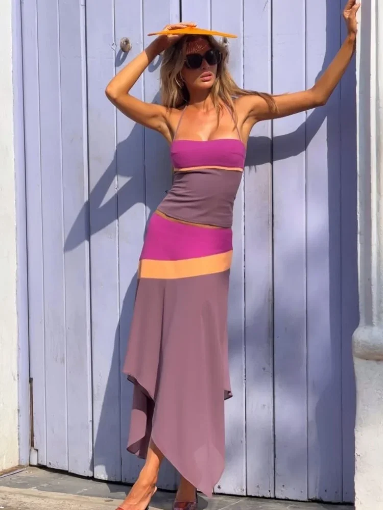 Trendy Color Block Two Piece S - Summer Clothing Vacation recension och pris