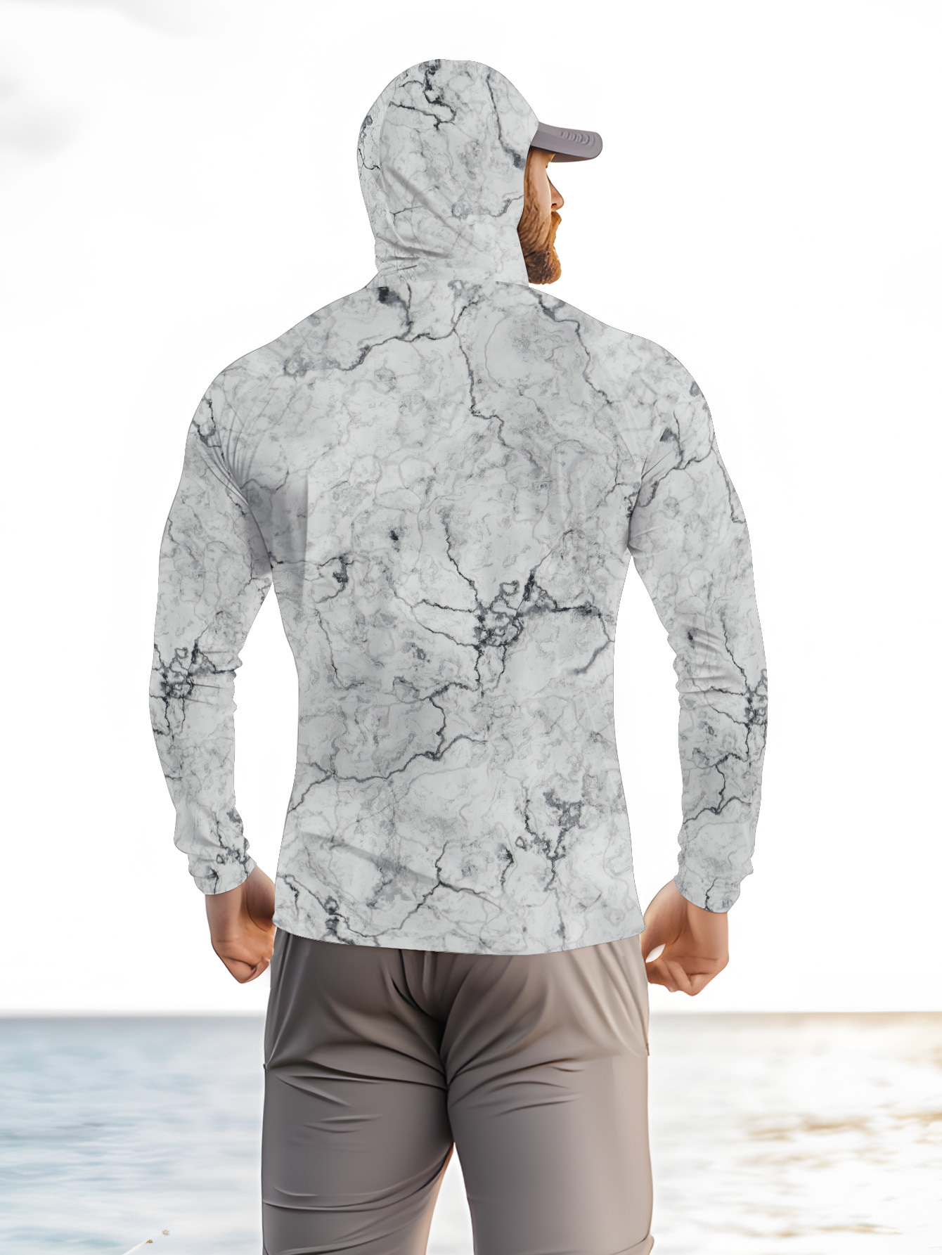 Men Hood Fishing Shirt long sl - Summer Knit Clothing recension och pris