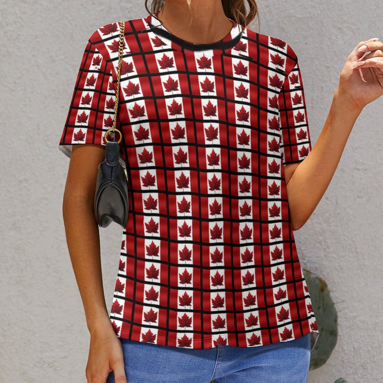 Big Size Flags Print T Shirts  - Summer Clothing Women Canada recension och pris