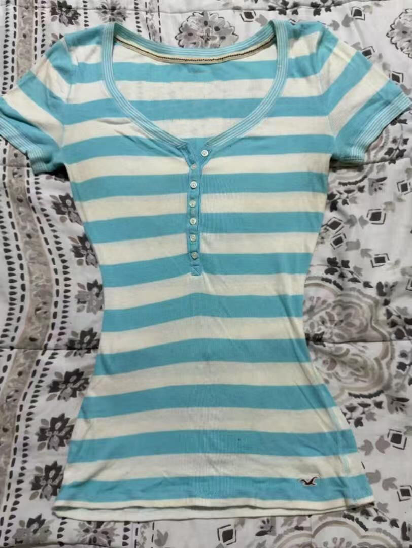 Stripe Blue Aesthetic 2000s St - Summer Grunge Clothing recension och pris
