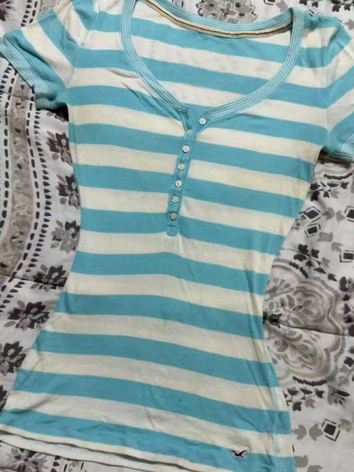 Stripe Blue Aesthetic 2000s St - Summer Grunge Clothing recension och pris