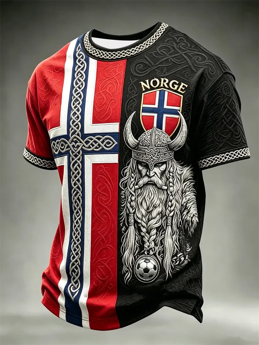 2026 Summer Men Norway Norge V - Summer Viking Clothing recension och pris